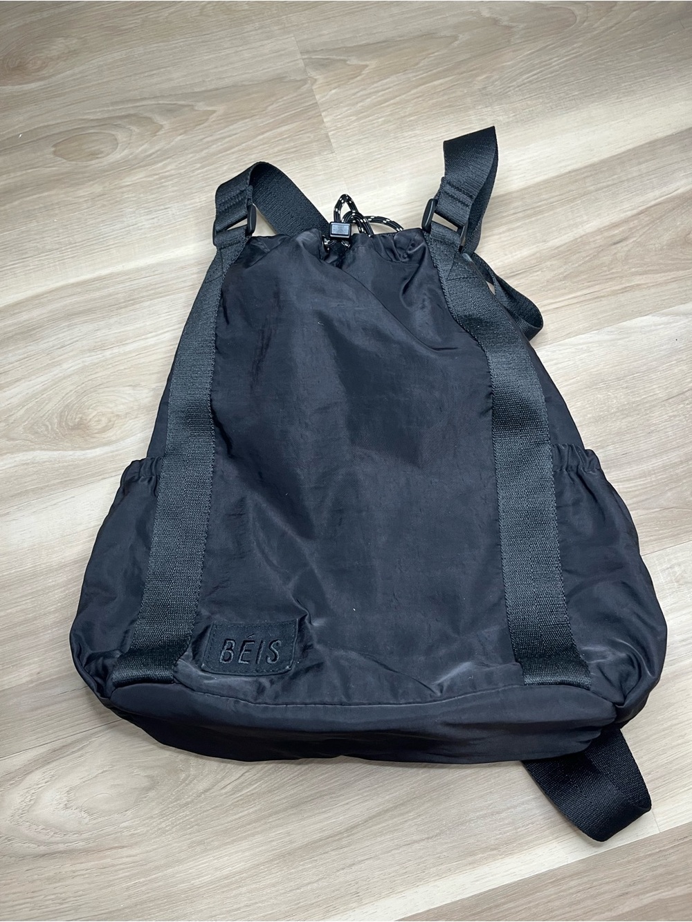 BEIS Black Drawstring Daypack Backpack - Picture 2 of 11